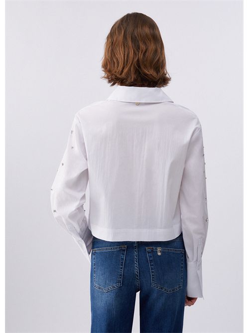 Camicia boxy con ricami gioiello LIU JO | WA6173T039A/11111